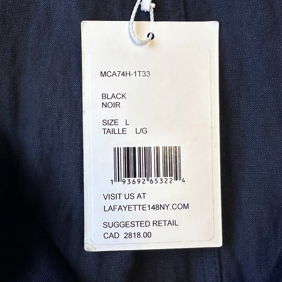 Lafayette 148 black belted trench coat - Picture 8 of 15